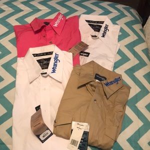 Men’s Wrangler long sleeve button down shirts